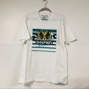 Pink Dolphin White Racing T-shirt Size XL
